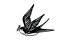 The Portable Pour swallow logo mark on a transparent background